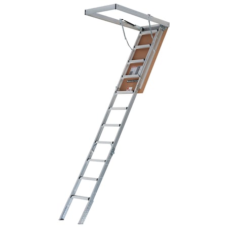 Louisville Attic Ladder, Aluminum, 375 lb Load Capacity AL2540MG